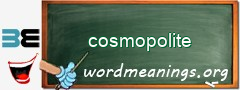 WordMeaning blackboard for cosmopolite